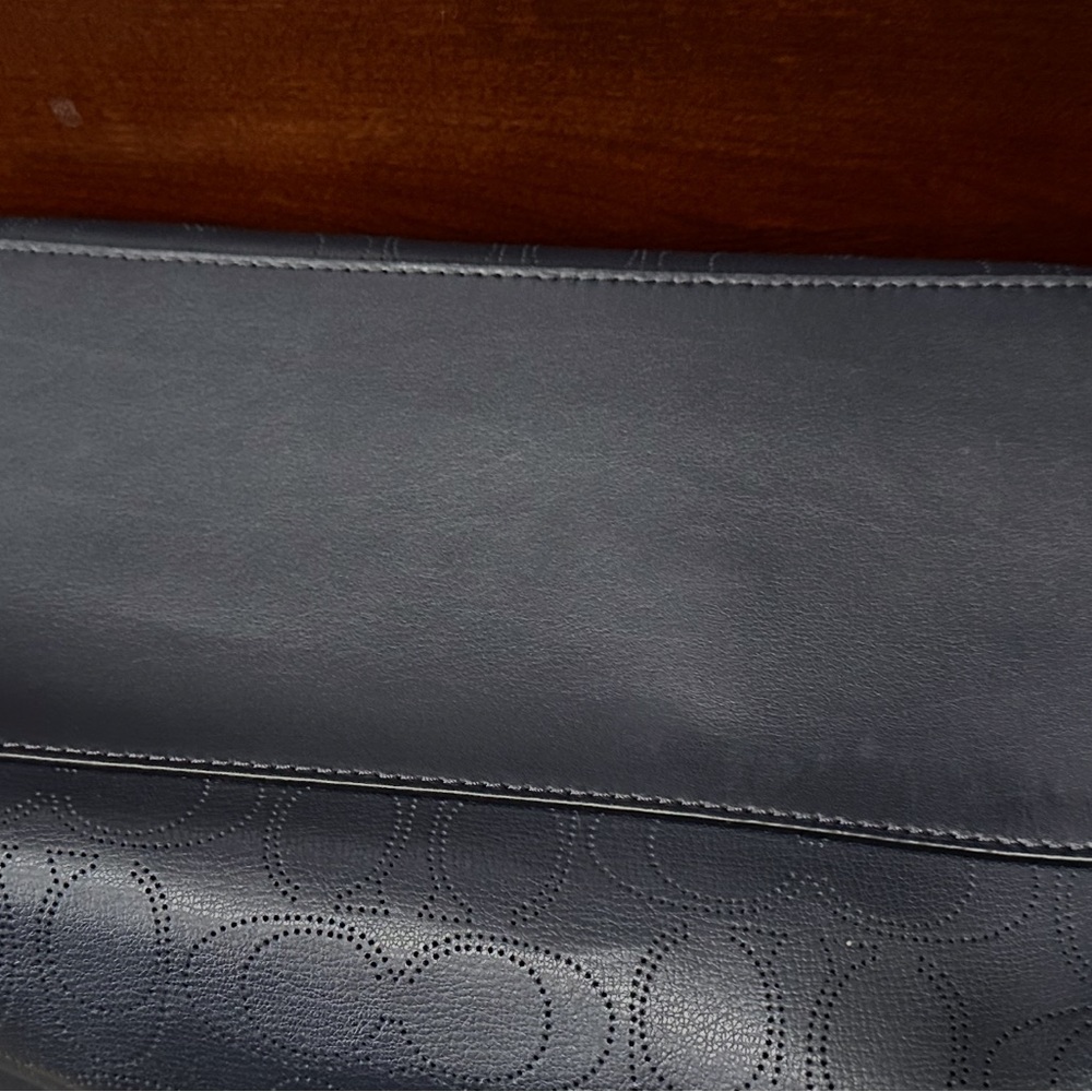 Coach Denim Blue, Leather Gallery Tote Bag - Picture 7 of 9